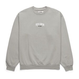 Rich Mom Essentials Crewneck Viche Grey neutral loungewear academia activewear M